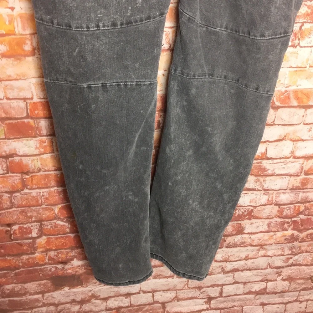 MAO Denim Factory Vintage Distressed Gray High Rise Moto Biker Jeans